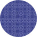 Square Patterned Cobalt Blue Rug, pat3891blu