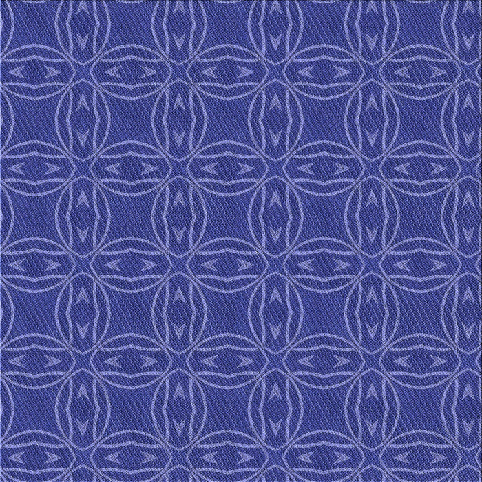 Round Machine Washable Transitional Cobalt Blue Rug, wshpat3891blu