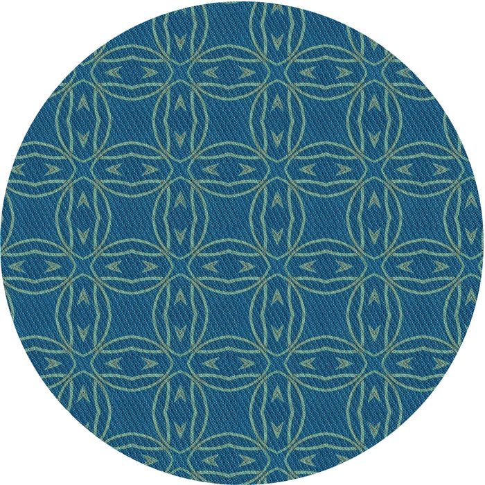 Square Machine Washable Transitional Blueberry Blue Rug in a Living Room, wshpat3891lblu