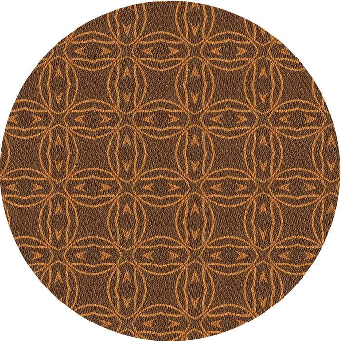 Square Patterned Red Brown Rug, pat3891org