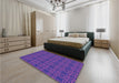 Patterned Amethyst Purple Rug in a Bedroom, pat3891pur