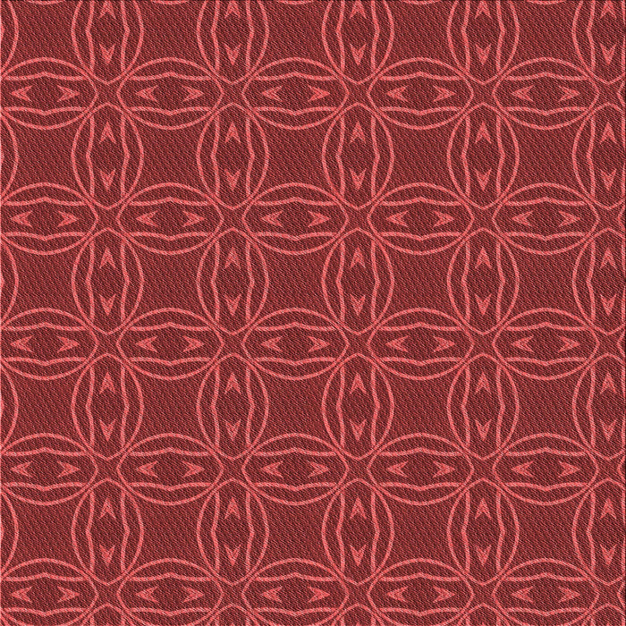 Round Patterned Tomato Red Rug, pat3891rd