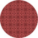 Square Machine Washable Transitional Tomato Red Rug in a Living Room, wshpat3891rd