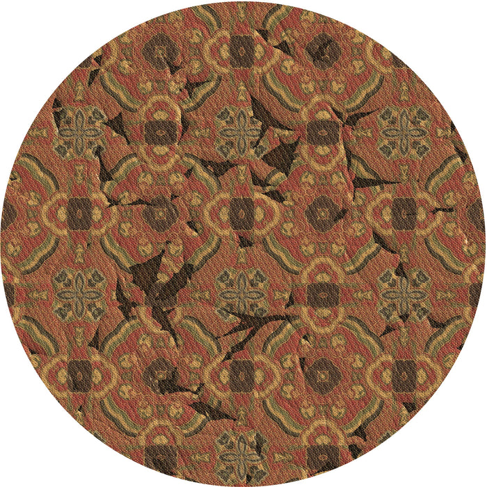 Square Patterned Sedona Brown Rug, pat3892brn