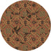 Square Patterned Sedona Brown Rug, pat3892brn