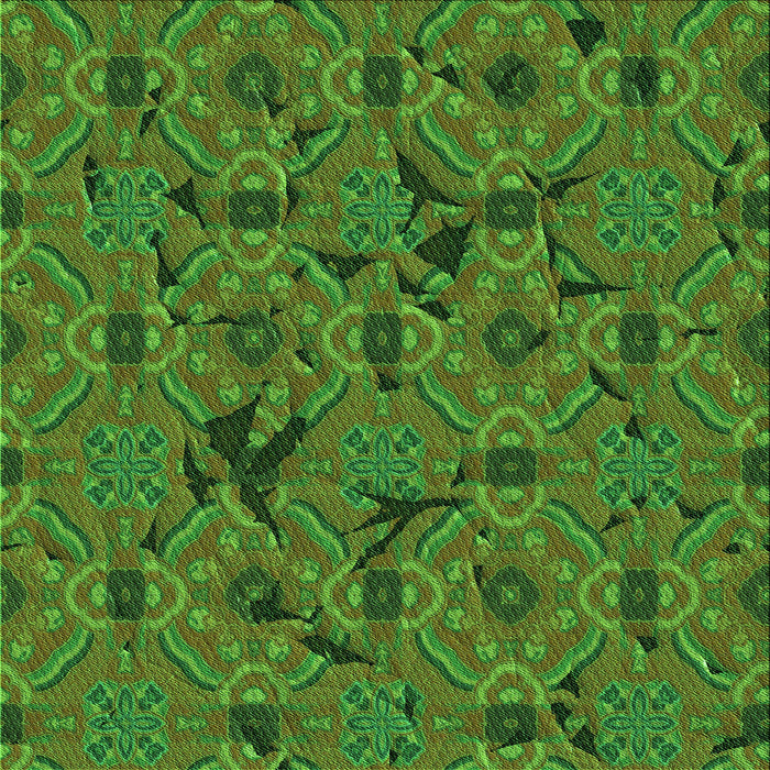 Round Patterned Apple Green Rug, pat3892grn