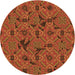 Square Machine Washable Transitional Orange Rug in a Living Room, wshpat3892org