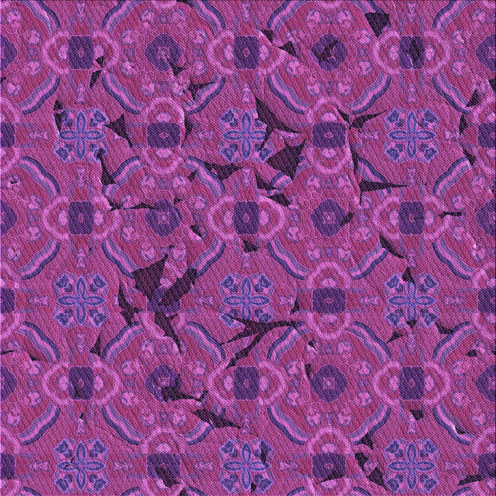 Round Patterned Medium Violet Red Pink Rug, pat3892pur