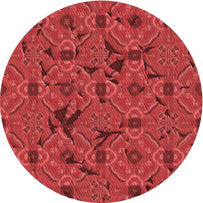 Square Patterned Red Rug, pat3892rd