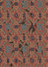 Patterned Saffron Red Novelty Rug, pat3892