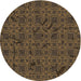 Square Patterned Light Brown Rug, pat3893brn