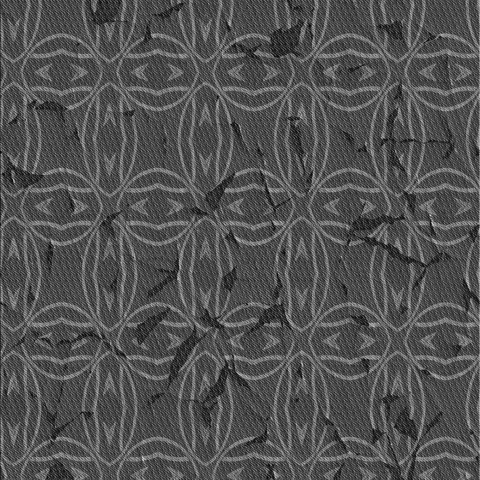 Patterned Black Rug, pat3893gry