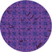 Square Patterned Purple Plum Purple Rug, pat3893pur