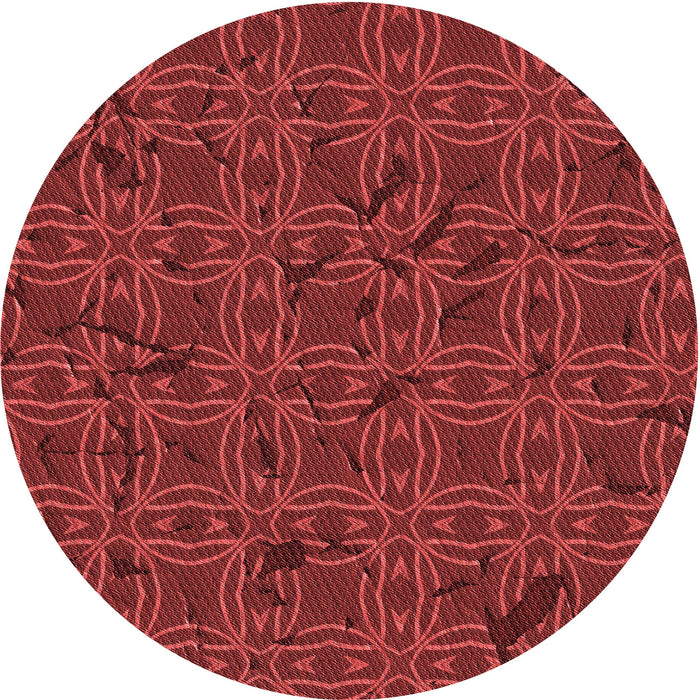 Square Patterned Cranberry Red Rug, pat3893rd