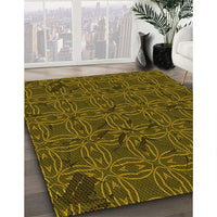 Patterned Bakers Brown Rug, pat3893yw