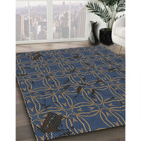 Patterned Blue Novelty Rug, pat3893