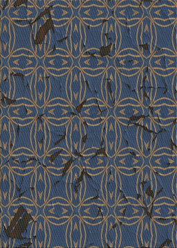Patterned Blue Novelty Rug, pat3893