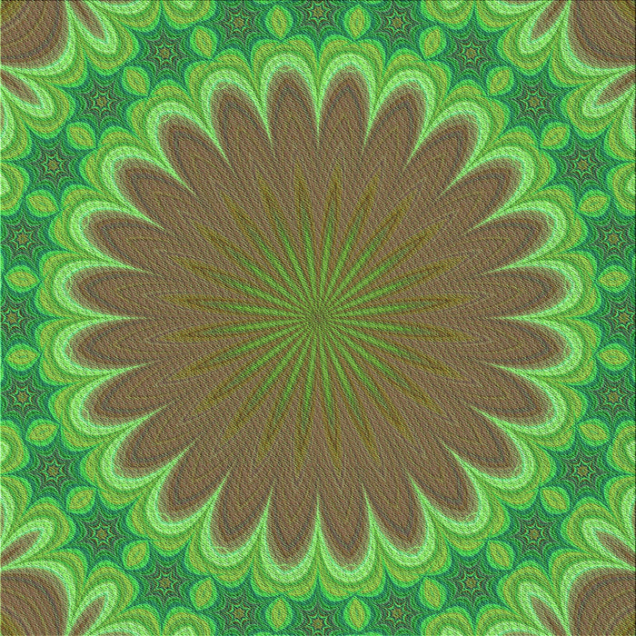 Round Patterned Oak Brown Rug, pat3894grn