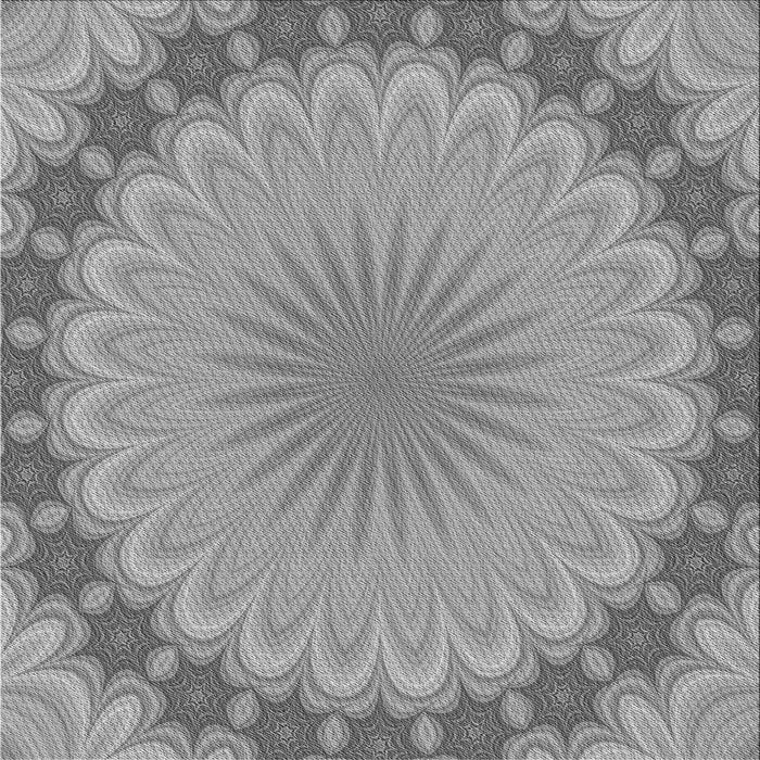 Round Patterned Cloud Gray Rug, pat3894gry