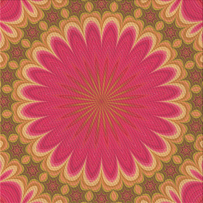 Round Patterned Crimson Red Rug, pat3894org