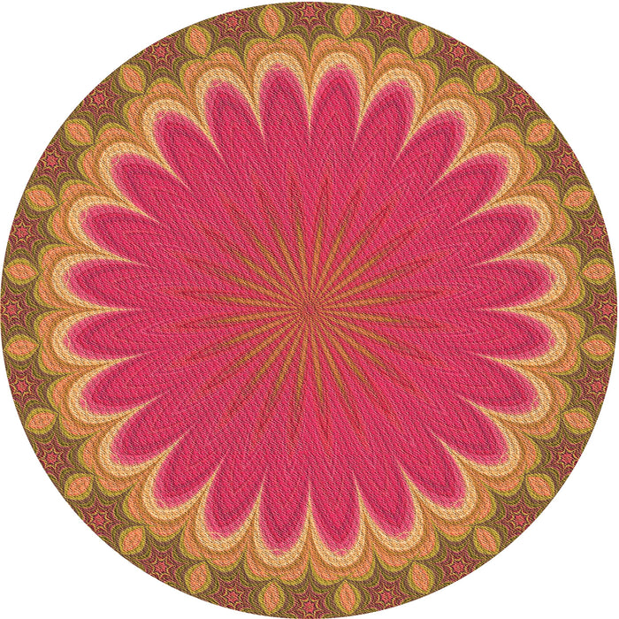 Square Patterned Crimson Red Rug, pat3894org