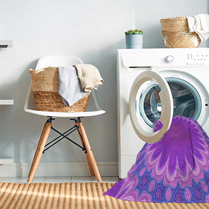 Machine Washable Transitional Purple Rug in a Washing Machine, wshpat3894pur