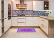 Patterned Purple Rug in a Kitchen, pat3894pur