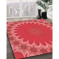 Patterned Red Rug, pat3894rd