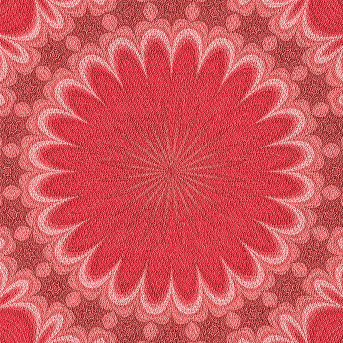 Round Patterned Red Rug, pat3894rd