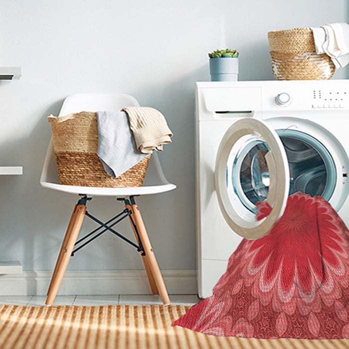 Machine Washable Transitional Red Rug in a Washing Machine, wshpat3894rd