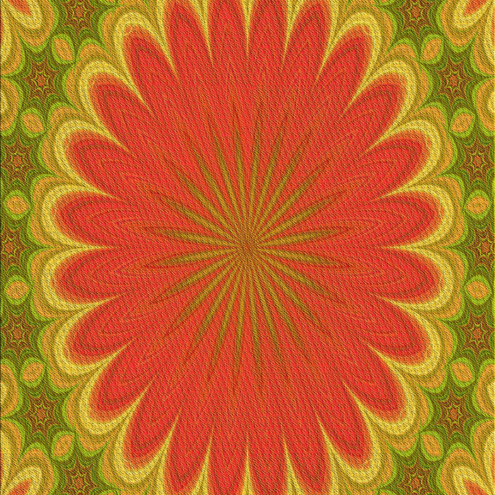 Patterned Orange Gold Rug, pat3894yw