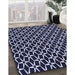 Patterned Night Blue Rug in Family Room, pat3895blu