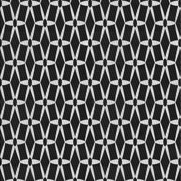 Patterned Black Rug, pat3895gry