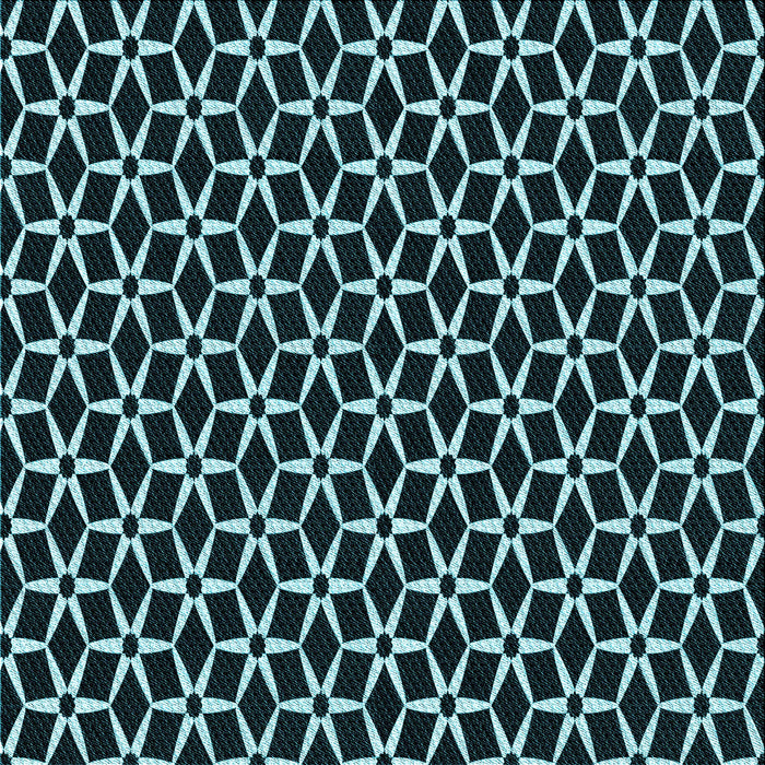 Round Patterned Black Rug, pat3895lblu