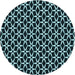 Square Patterned Black Rug, pat3895lblu