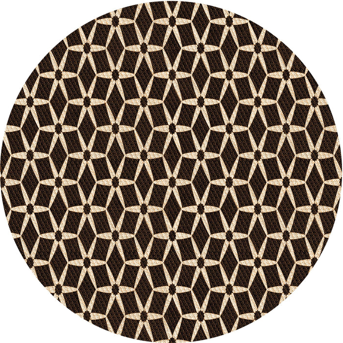 Square Patterned Light Copper Gold Rug, pat3895org
