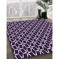 Patterned Deep Purple Rug, pat3895pur