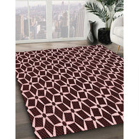 Patterned Chocolate Brown Rug, pat3895rd