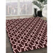 Patterned Chocolate Brown Rug in Family Room, pat3895rd