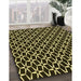 Patterned Metallic Gold Rug in Family Room, pat3895yw