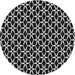 Sideview of Patterned Dark Gray Novelty Rug, pat3895