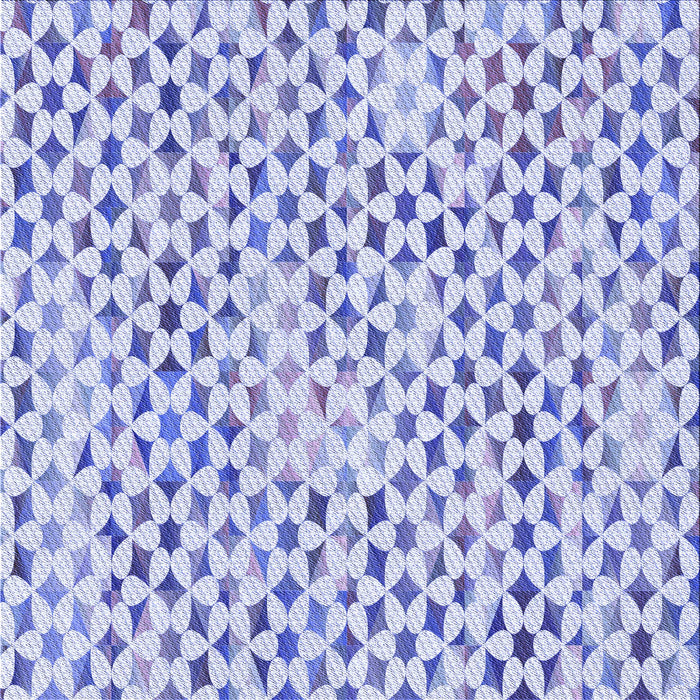 Round Patterned Blue Rug, pat3896blu