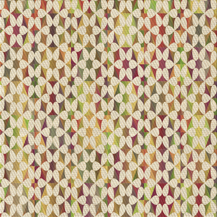 Round Patterned Khaki Gold Rug, pat3896brn