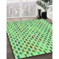 Patterned Green Rug, pat3896grn