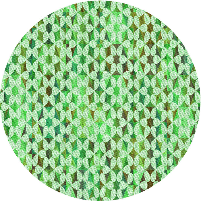 Square Machine Washable Transitional Green Rug in a Living Room, wshpat3896grn