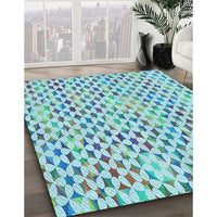 Patterned Blue Rug, pat3896lblu