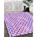 Patterned Purple Rug in Family Room, pat3896pur