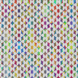 Square Patterned Light Rose Green Modern Rug, pat3896