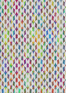 Patterned Light Rose Green Modern Rug, pat3896