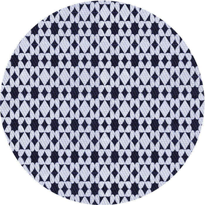 Square Patterned Blue Rug, pat3897blu